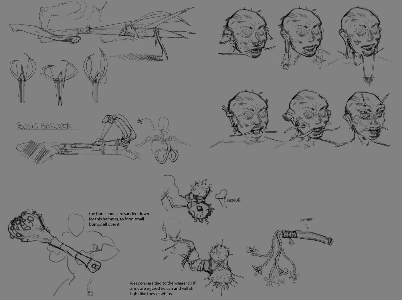Tribal designs that were the start of the iteration that got me to designing the giant in the mountain. Tribal designs that were the start of the iteration that got me to designing the giant in the mountain.