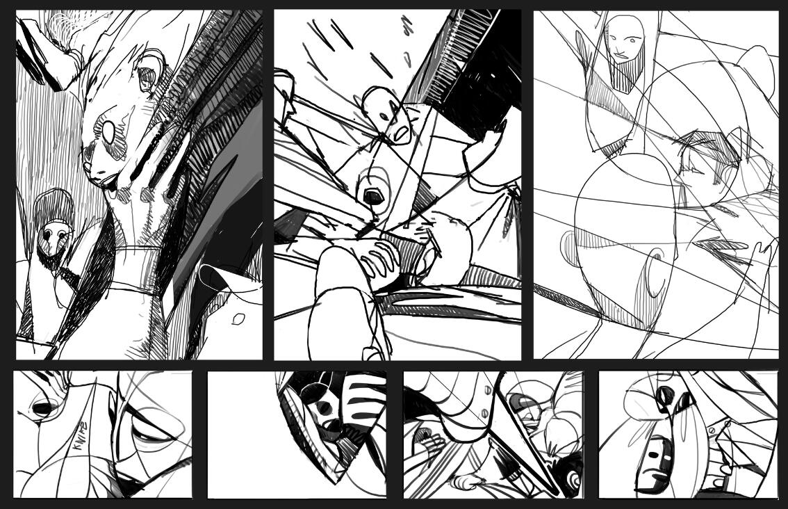 Sketches for the abstract sequence. Sketches for the abstract sequence.